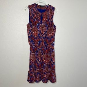 Banana Republic Sleeveless Paisley Design Midi Dress